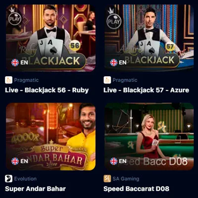 Live games category